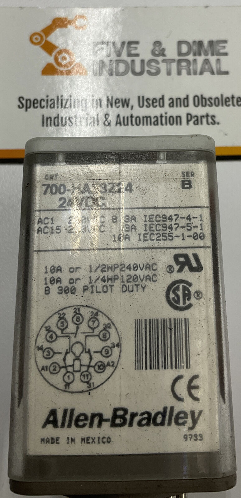 Allen Bradley 700-HA33Z24 Control Relay 10A 230VAC Ser. B  (BL250)