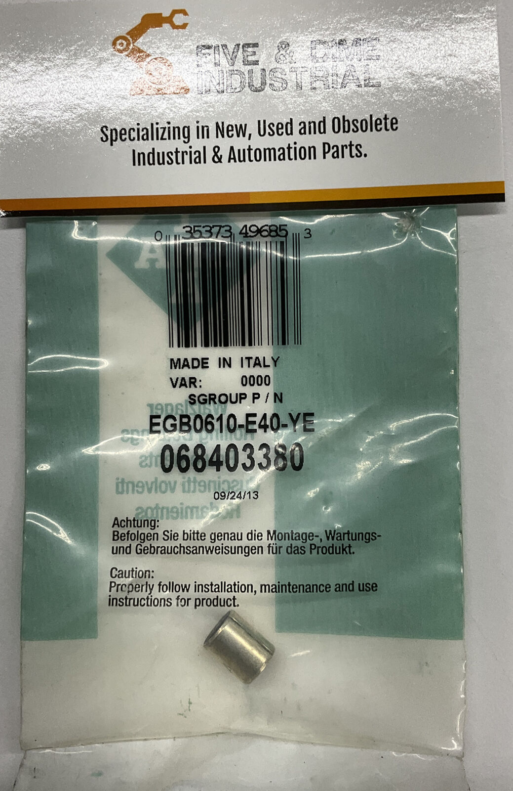 Ina EGB0610-E40-YE Bushing Lot of 25 1D 6mm OD 8mm Length 10mm (BL230) - 0