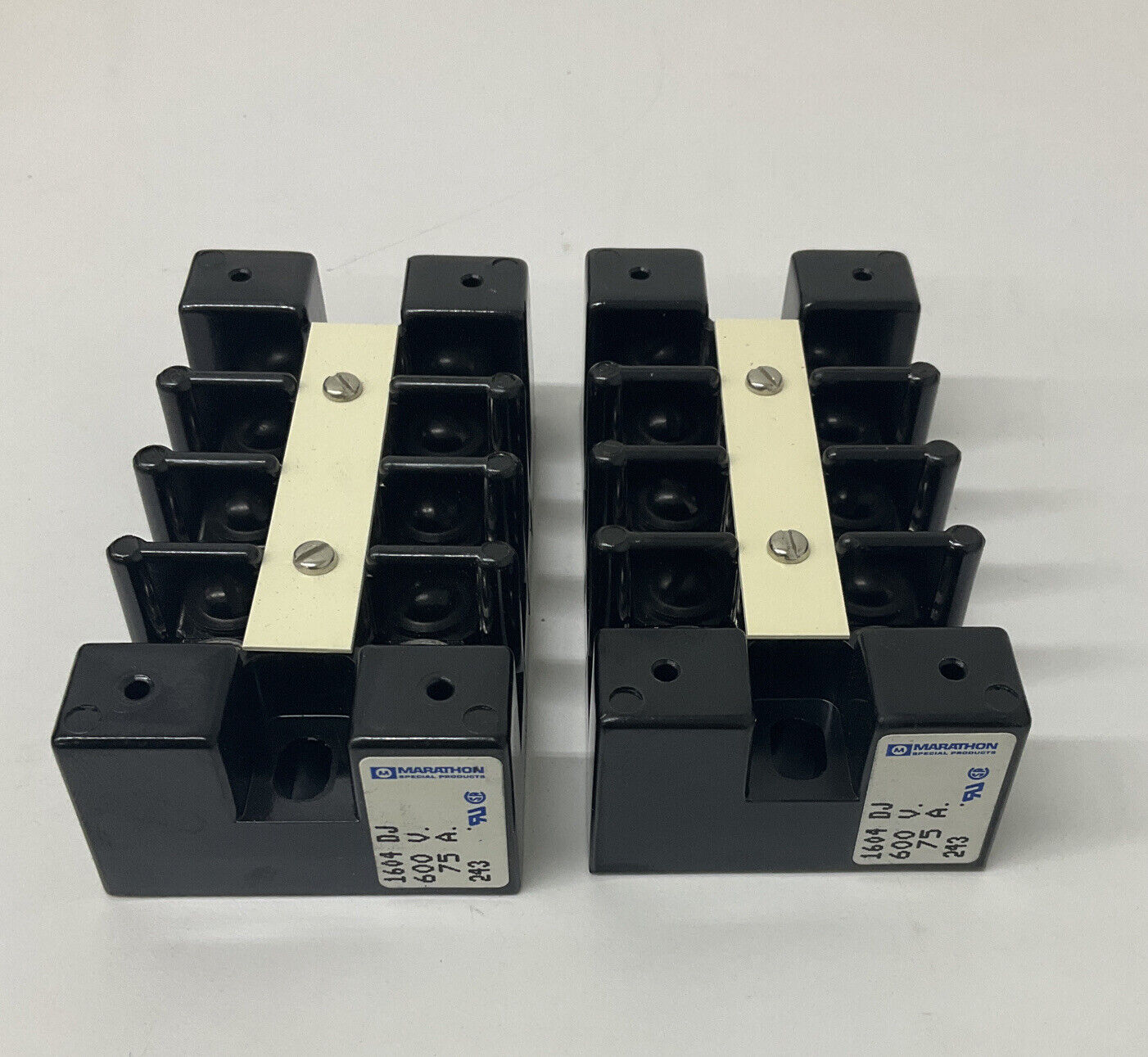 Marathon 1604-DJ Box of 2 4 Pole Heavy Duty Terminal Block (BK134) - 0