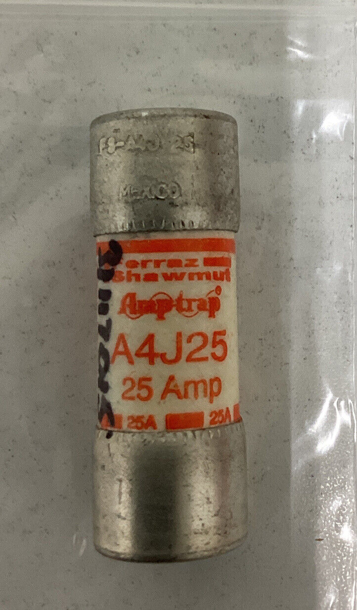 Ferraz Shawmut Lot of (2)  A4J25  25 Amp  Class J Fuses (CL178)