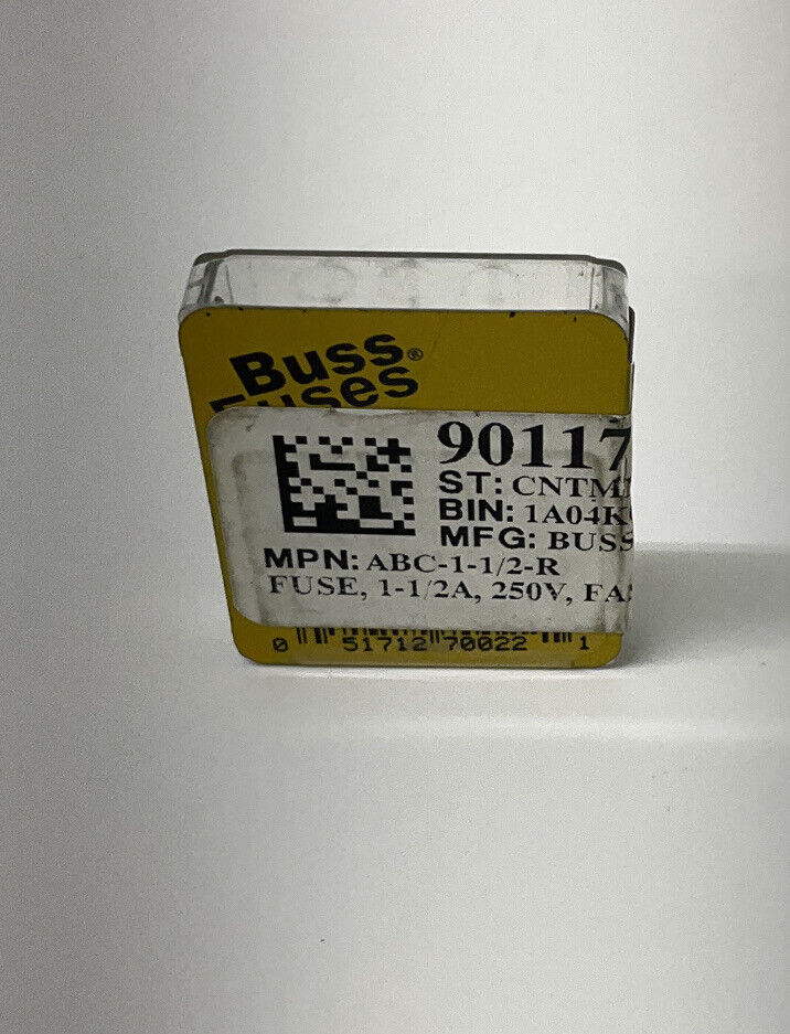 Cooper Bussmann  ABC -1- 1/2-R  1-1/2 Amp Fuses  250V  Box of 5 (YE169)