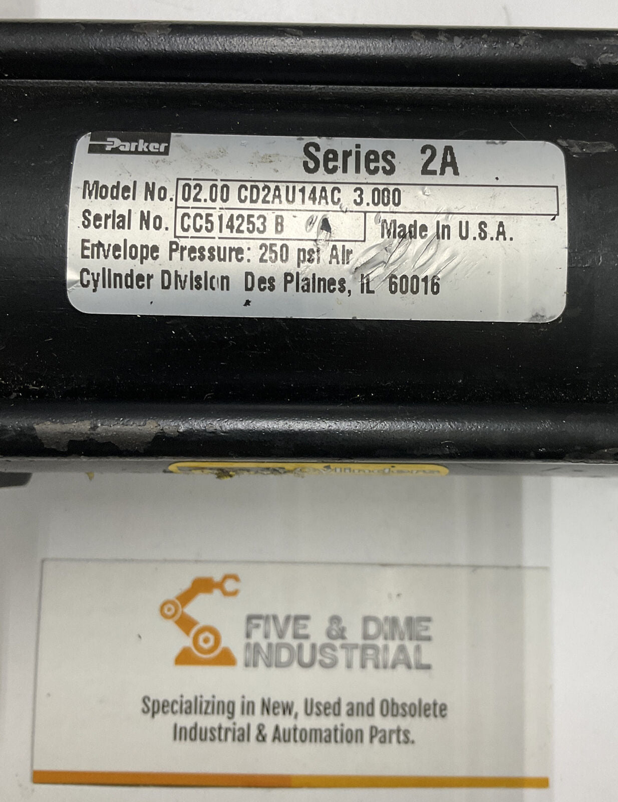 Parker 2.00 CD2AU14AC 3.000 Pneumatic Cylinder CC514253B 250PSI (CL327)