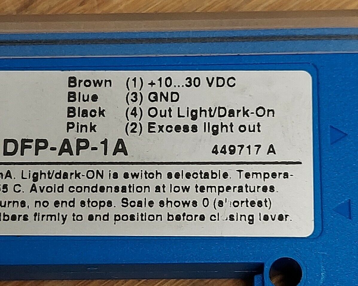 Automation Direct DFP-AP-1A FIBER AMPLIFIER PNP 10-30 VDC 200mm (CBL103)