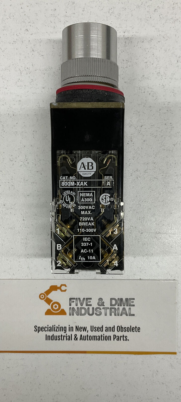 Allen Bradley 800MR-QAL24RAK New Push Button Lighted Switch Green (BL208) - 0