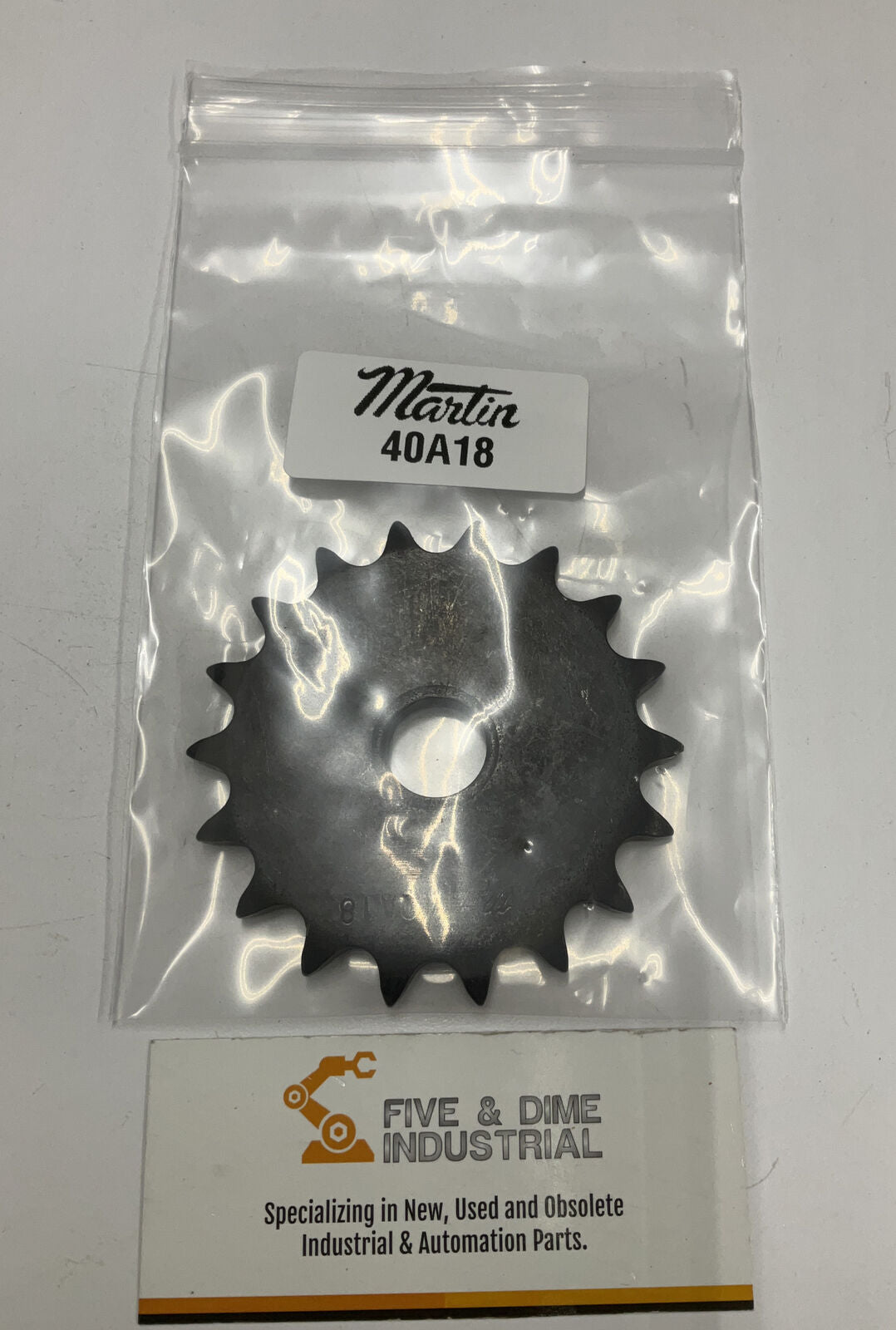 Martin 40A18 Bore to Size Sprocket 1/2" Hub 18 Teeth 0.6250" Stock (CL216)