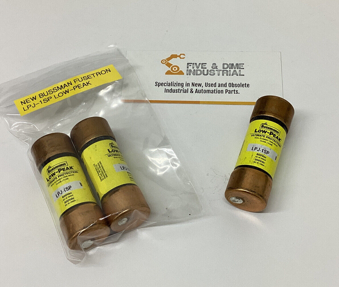 Bussmann LPJ-1SP Lot of (3) New Low-Peak Dual-Element Fuses (GR169)