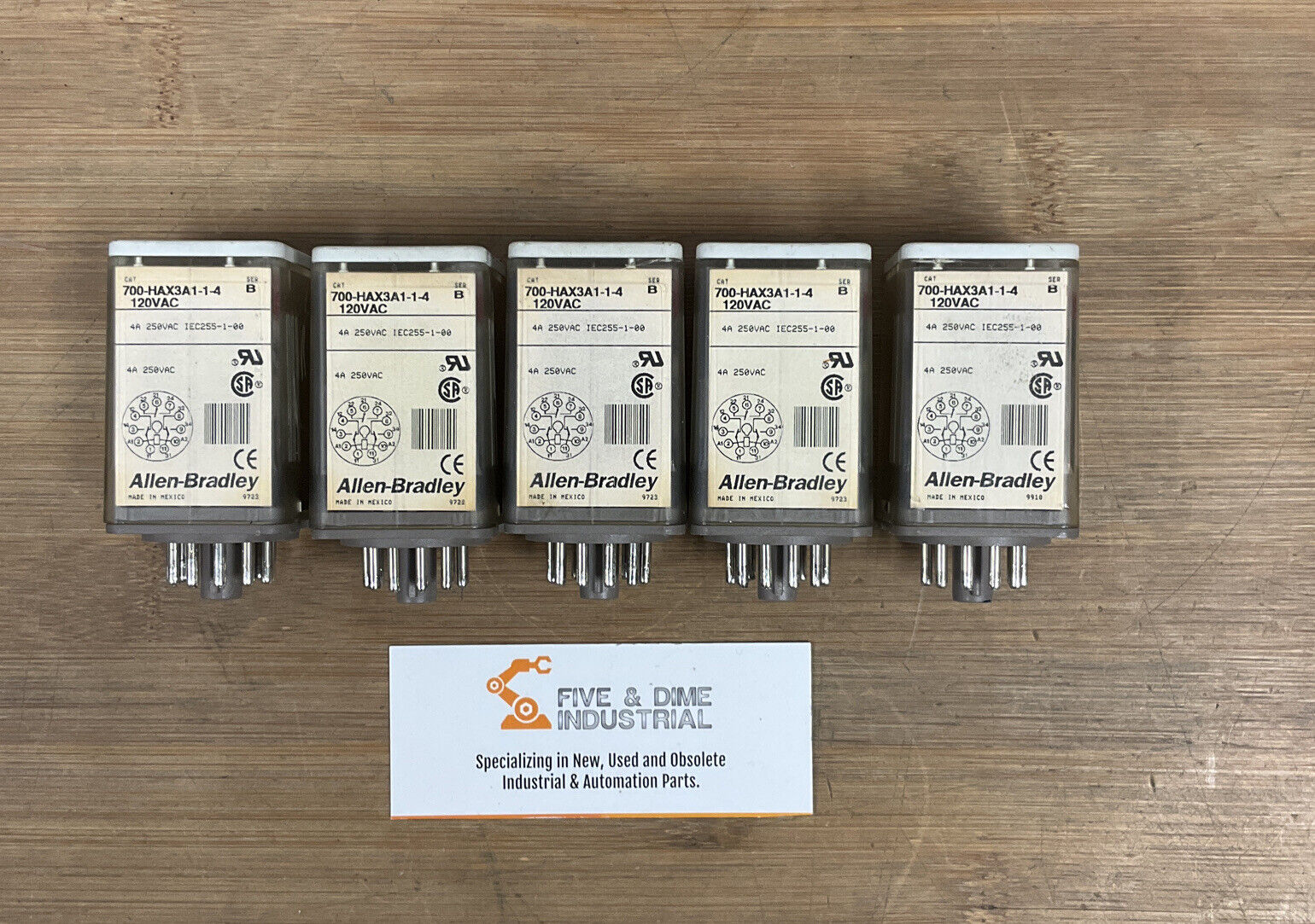 Allen Bradley 700-HAX3A 1-1-4 Lot of 5 120VAC (BK109)