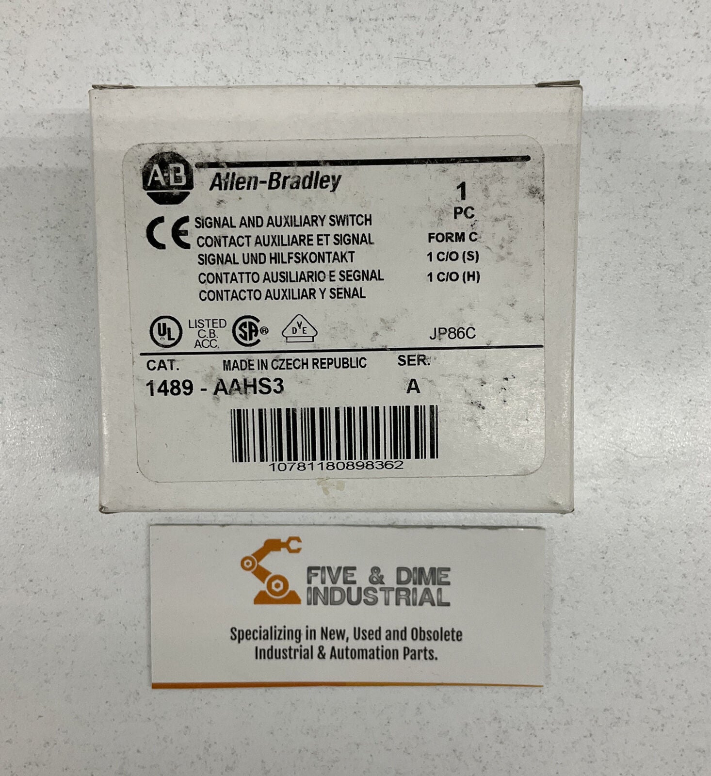 Allen Bradley 1489-AAHS3 New Auxiliary Switch (BL203)