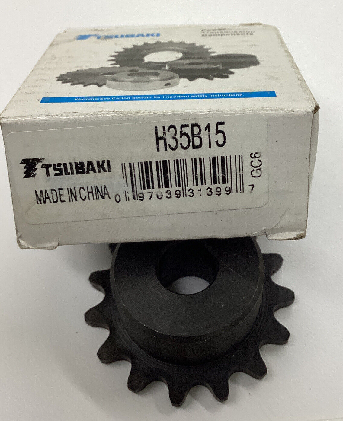 Tsubaki H35B15 New Bore to Size Sprocket 1/2" Bore 15 Teeth (CL278)