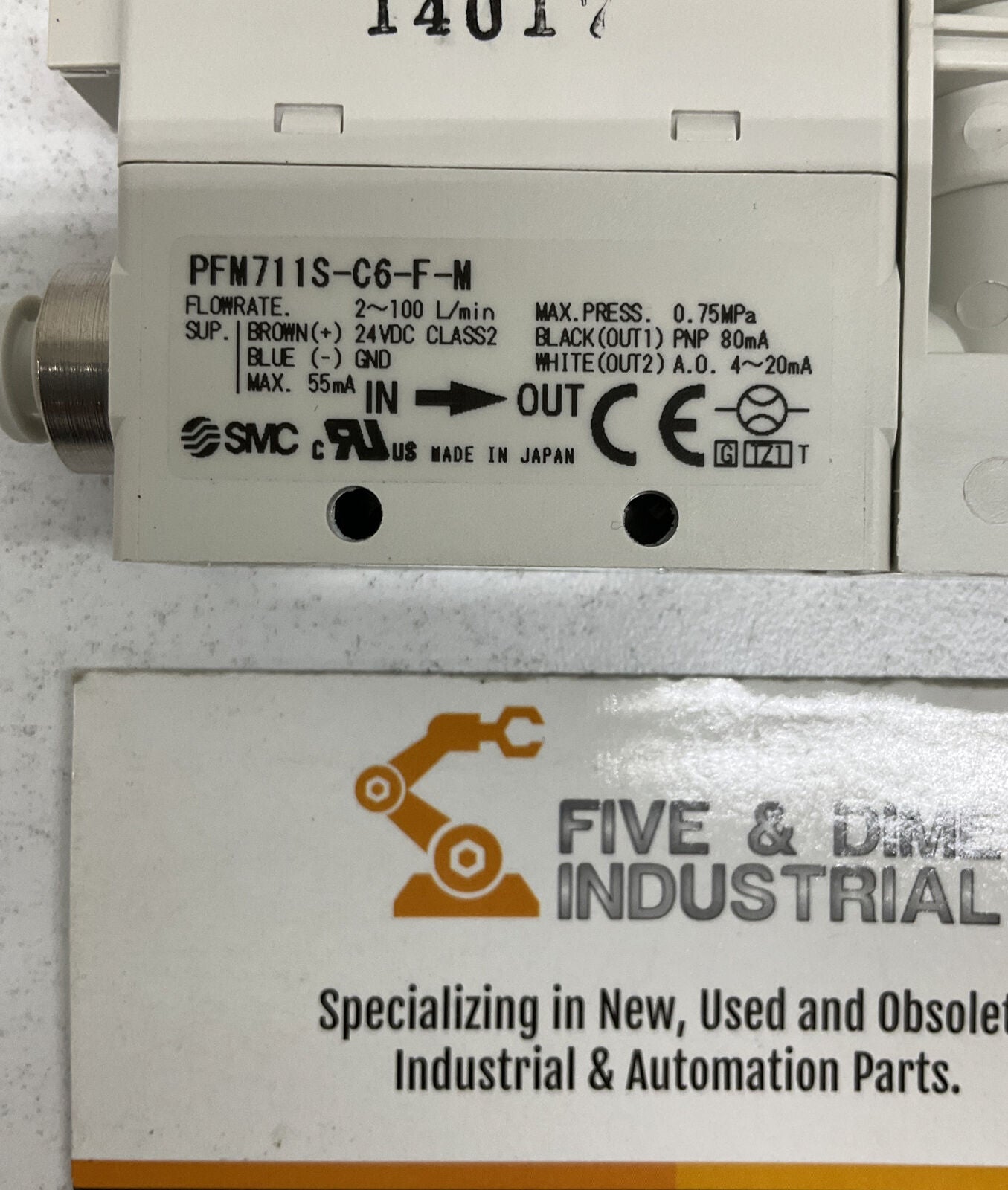 SMC PFM711S-C6-F-M Pneumatic Digital Flow Switch (GR158)