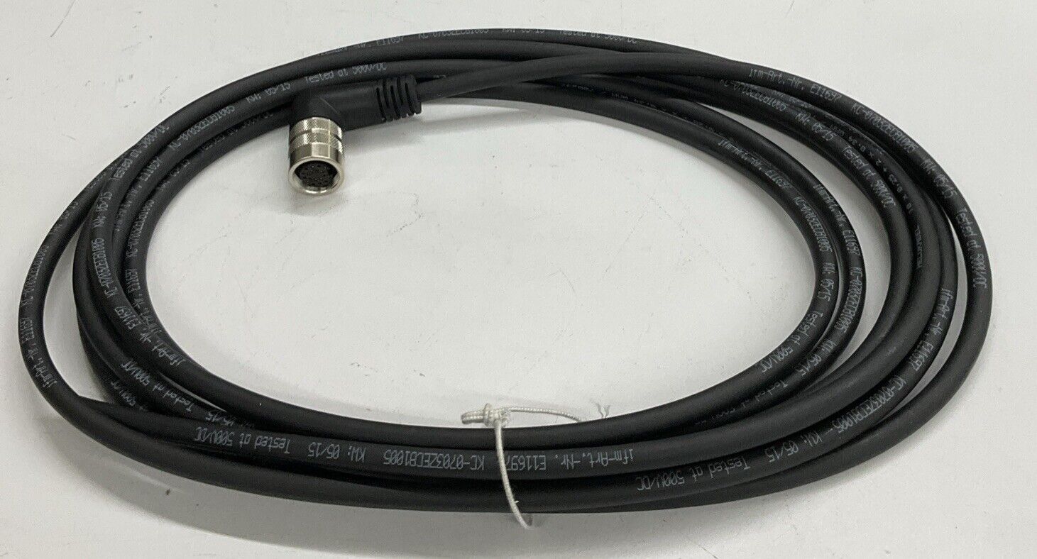 IFM Efector E11697 Single-End M16  90° Female PUR Cable 5 Meters (CBL104)