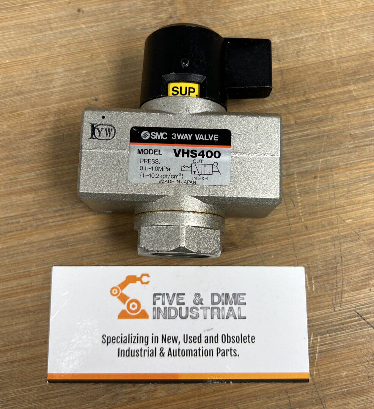 SMC VHS400 3-Way Valve 1/2 NPT 145 PSI Max (GR127)