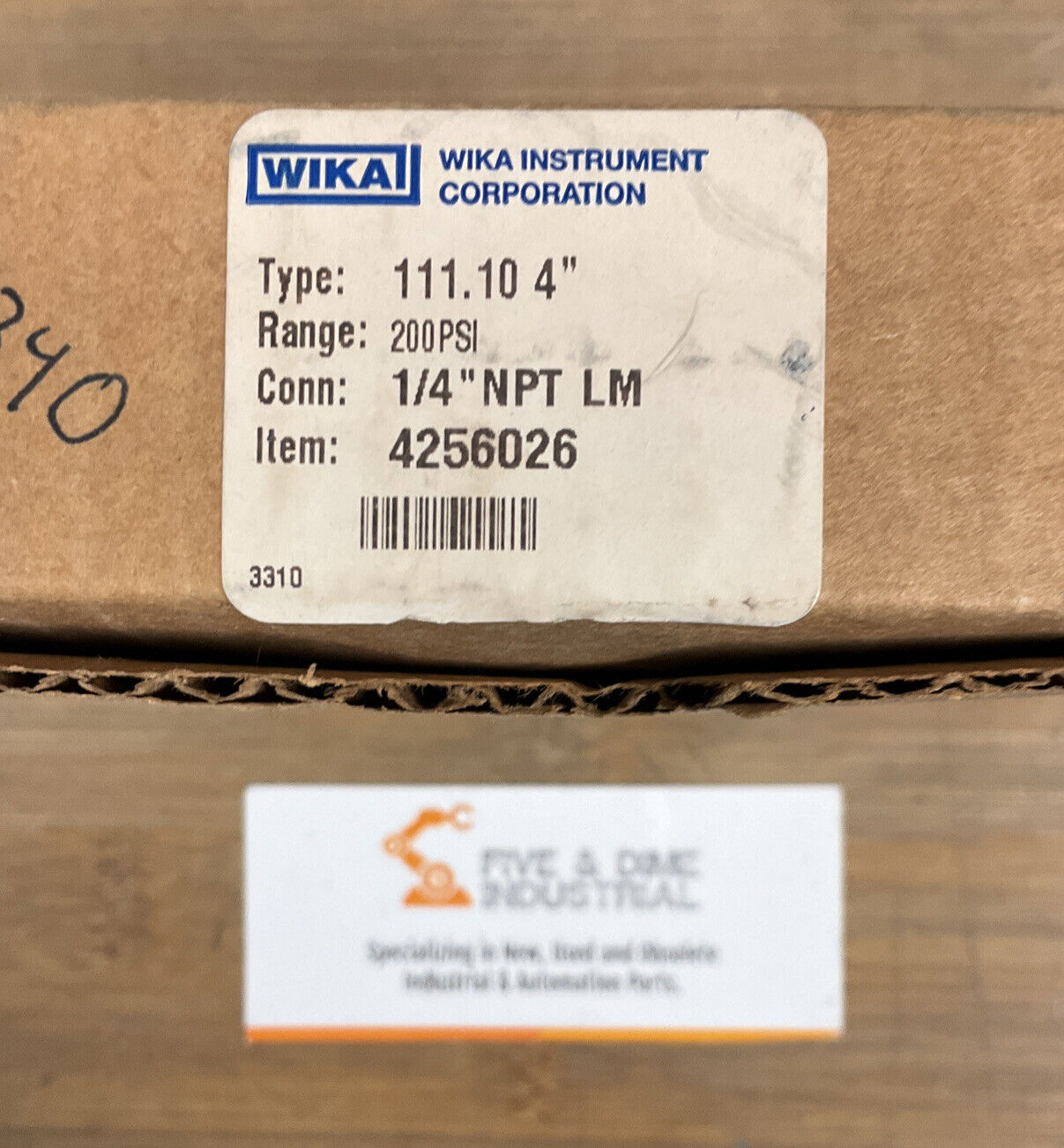 Wika 111.10 4  1/4 npt lm Mounting Gauge 200 psi (BL151)