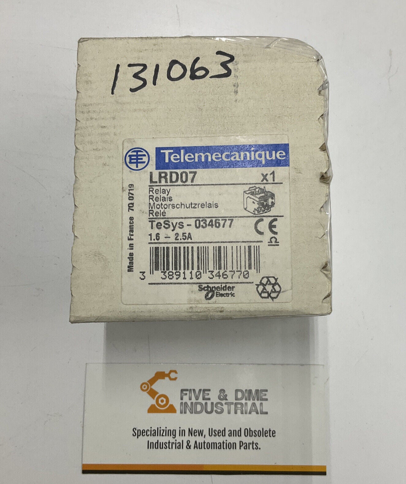 Telemecanique LRD07 New Schneider Square D  Relay 1.6- 2.5A (RE109)