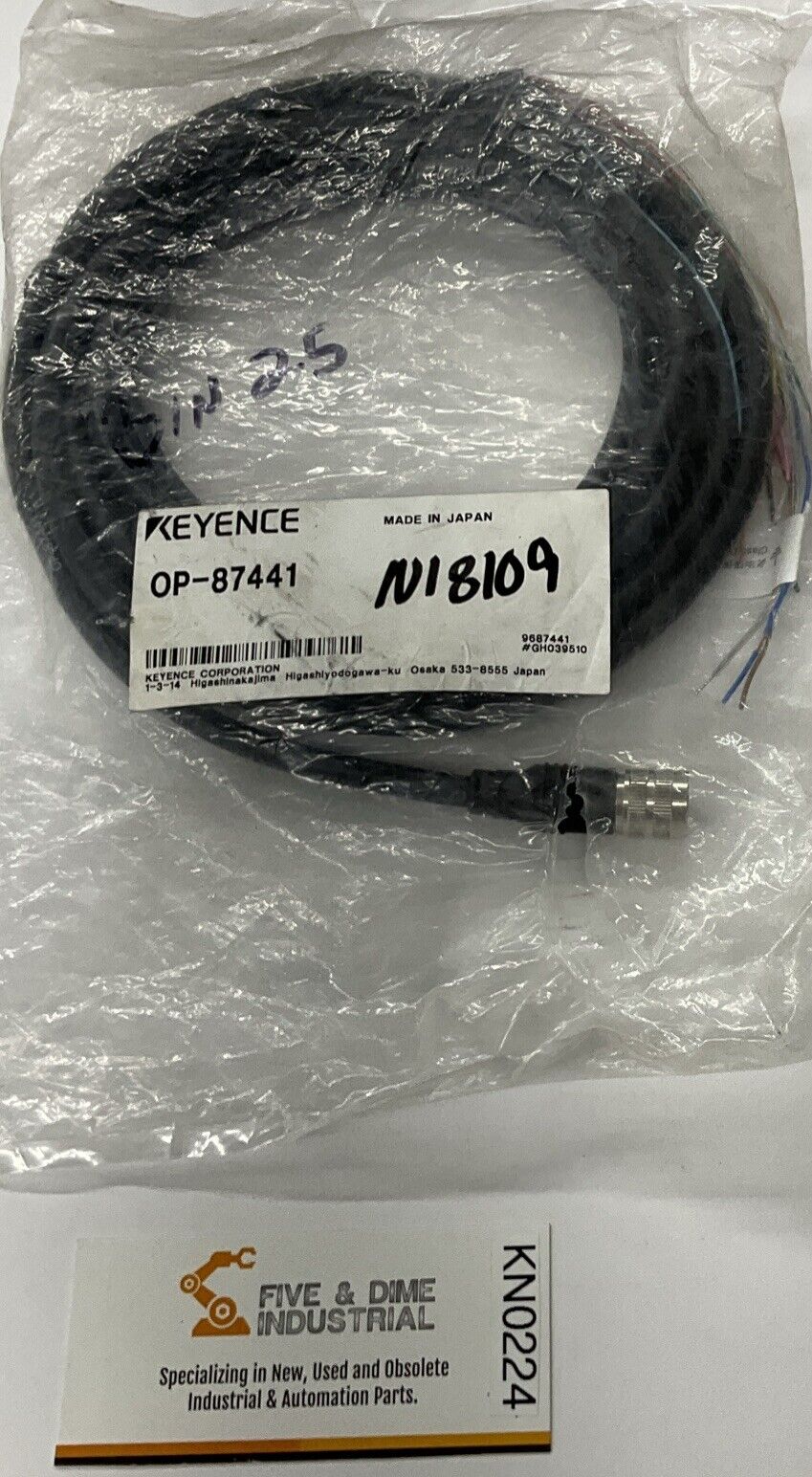 Keyence OP-87441 Vision Sensor Cable Assembly (CBL104)