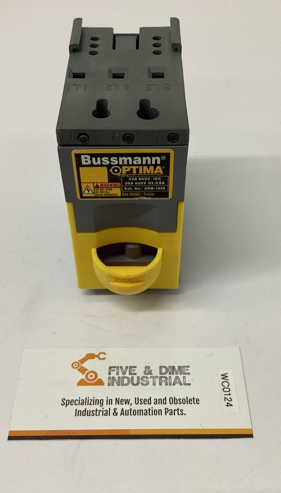 Bussmann OPM-1038R Optima DIN Mount Fuse Holder 30-Amp 600V (BK160)