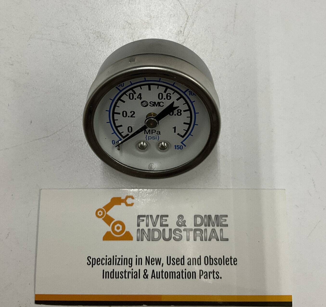 SMC G43-P10-N01-X30 Pneumatic Pressure Gauge Back Mount NPT 0-150PSI (RE138) - 0