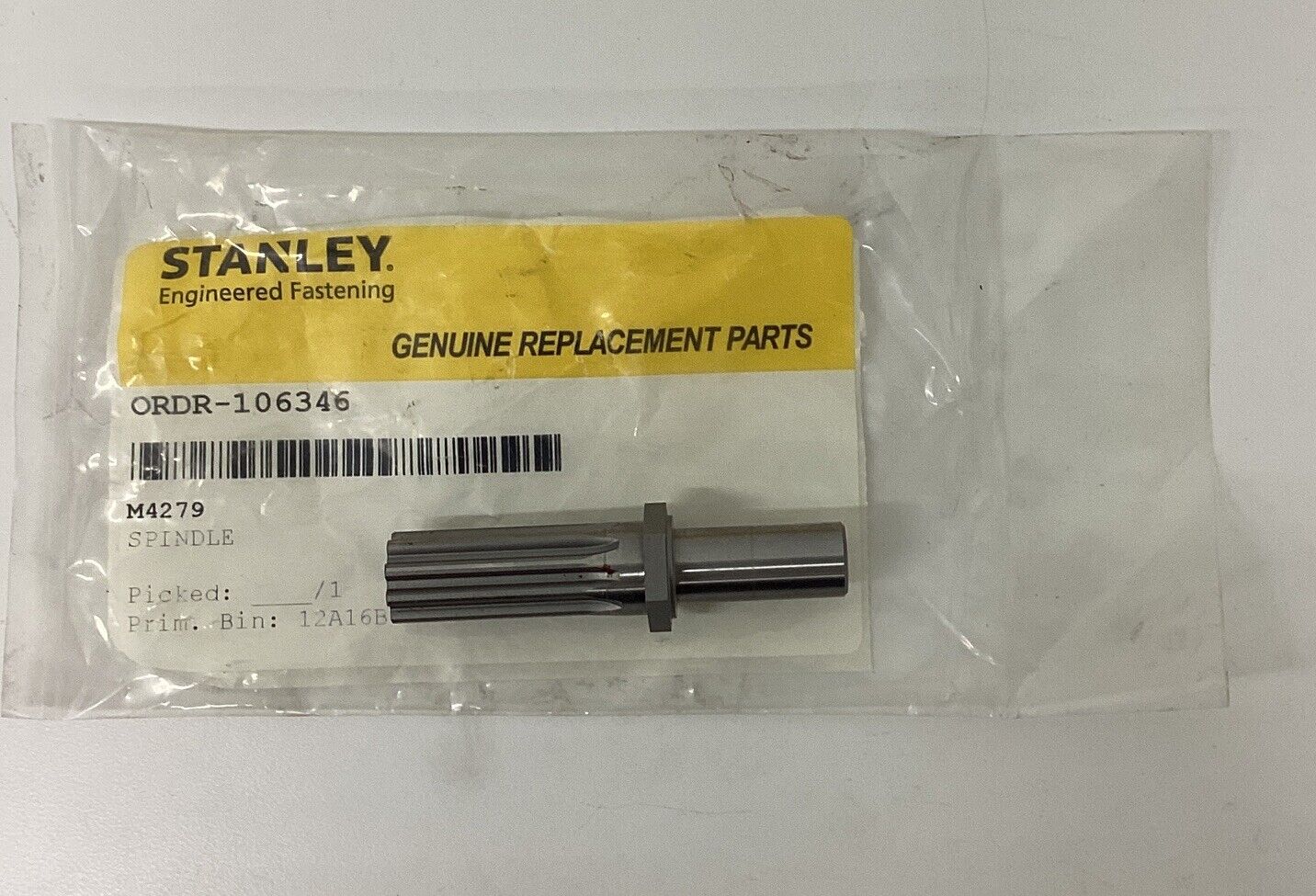 Stanley 106346 / M4279 Spindle Assembly (RE114) - 0