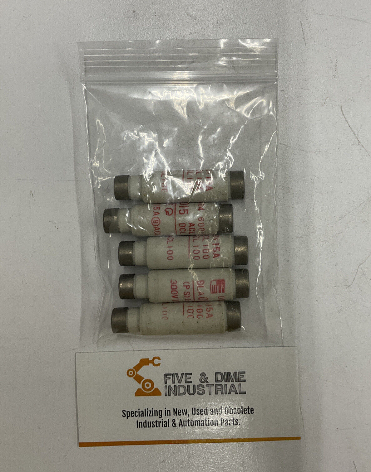 Fuji Electric BLA015 Lot of 5 Fuses 15A 600V (YE182)