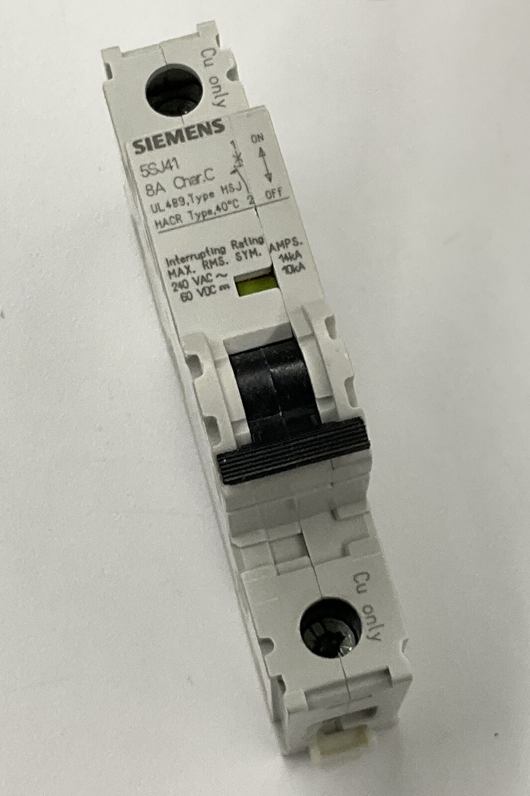 Siemens New 5SJ4108-7HG40 8 Amp Type HSJ Circuit Breaker DIN Mount (BK145)