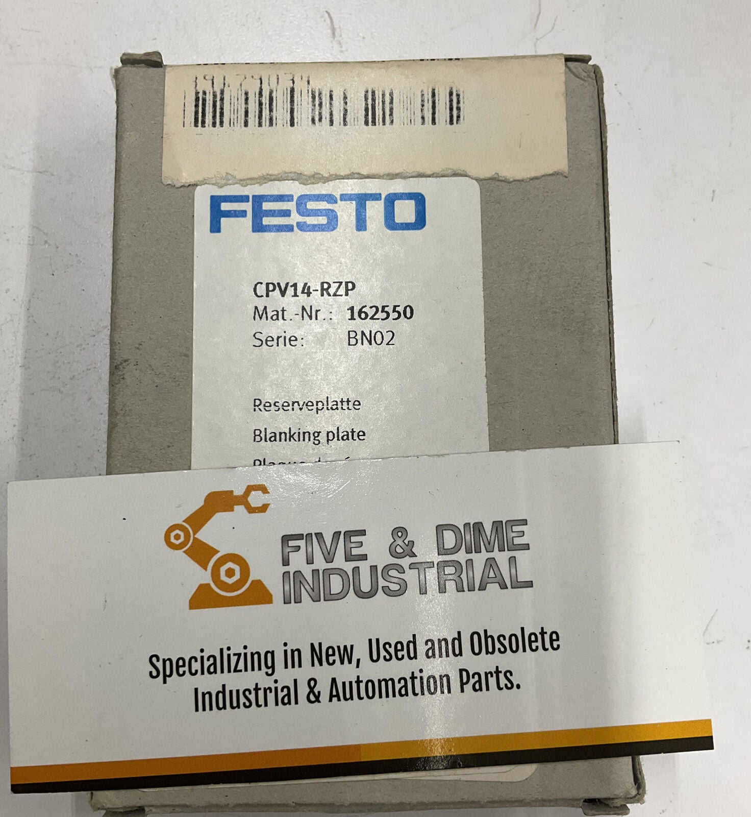 Festo CPV14-RZP Blanking Plate 162550 (YE210)