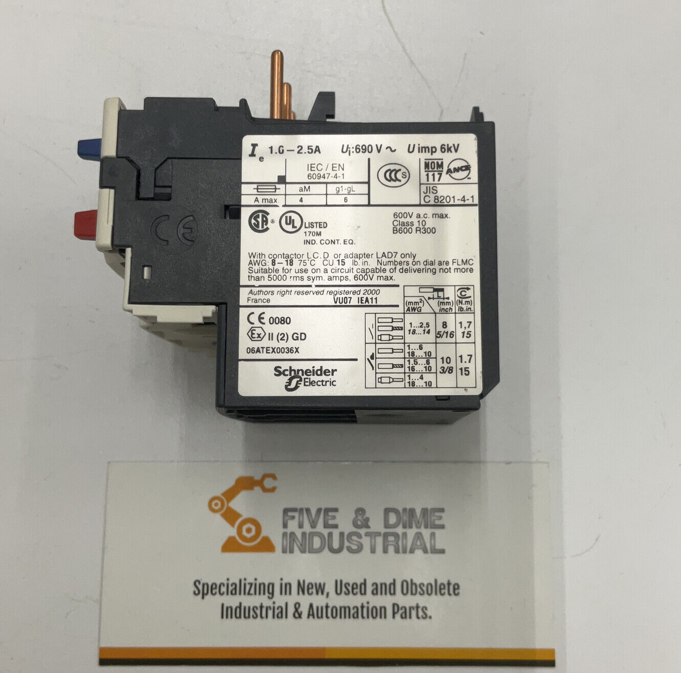 Telemecanique LRD07 New Schneider Square D  Relay 1.6- 2.5A (RE109)