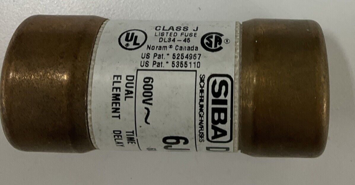 SIBA  6J60D Duralim Dual Element Fuse 60A 600 Vac (YE233)