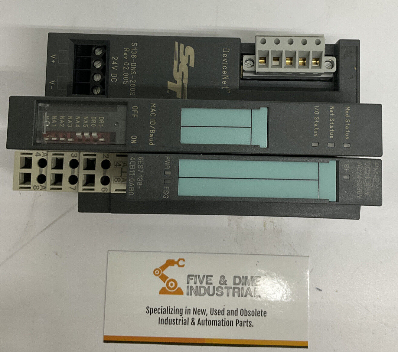 Siemens 5136-DNS-200S Devicenet with TM-P15C23-A0 & 6ES7-138-4CB11-0AB0 (BL166)