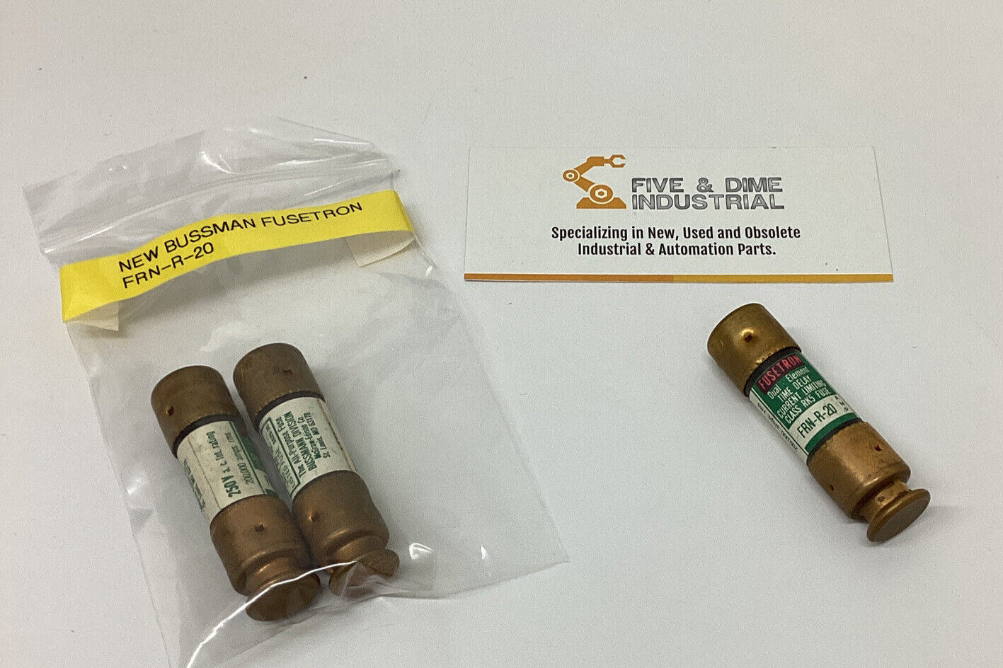 Bussmann Fusetron FRN-R-20 Lot of 3  New Fuses 20A 250V Fuses Class RKS (GR169)