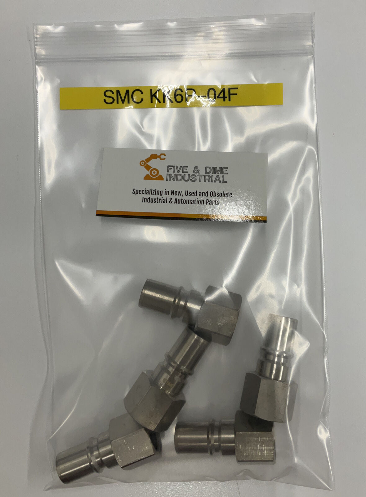 SMC KK6P-04F Lot of 5  Female Plug S Couplers (BL239)