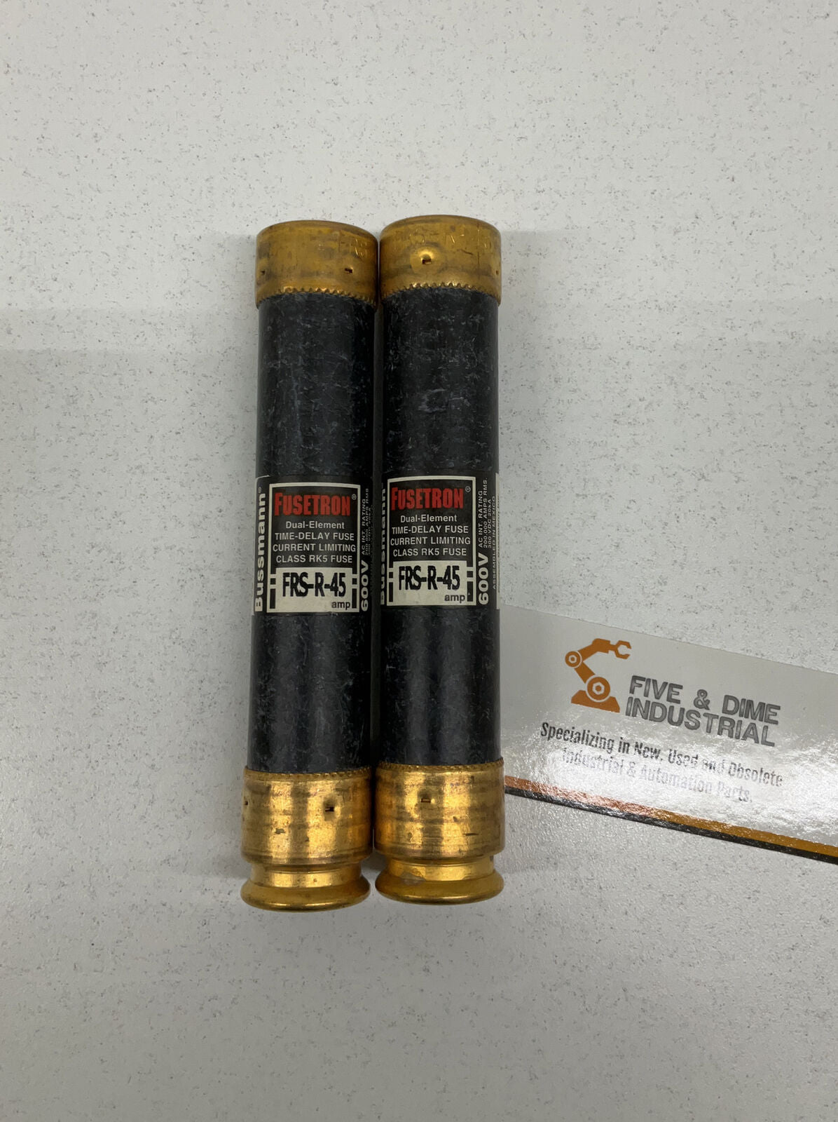 Fusetron FRS-R-45 Lot of 2 600V Fuse (BL181) | Five and Dime Industrial LLC