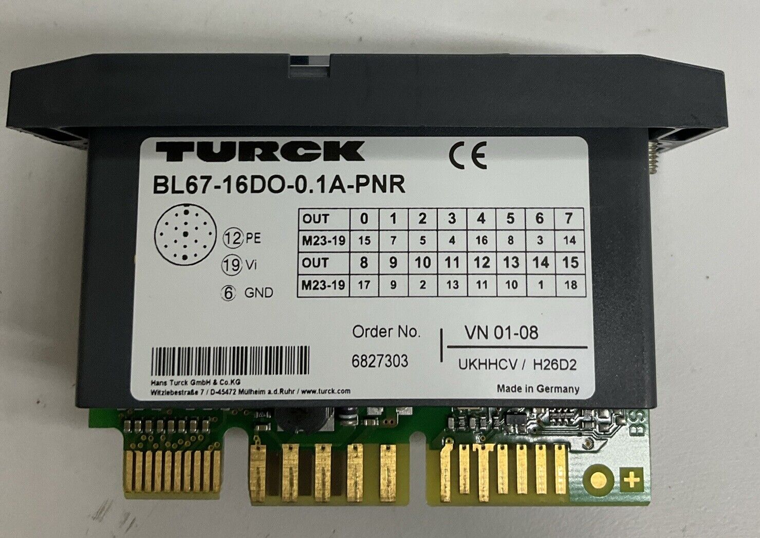 Turck BL67-16DO-0.1A-PNR Digital Output Module (BL307)