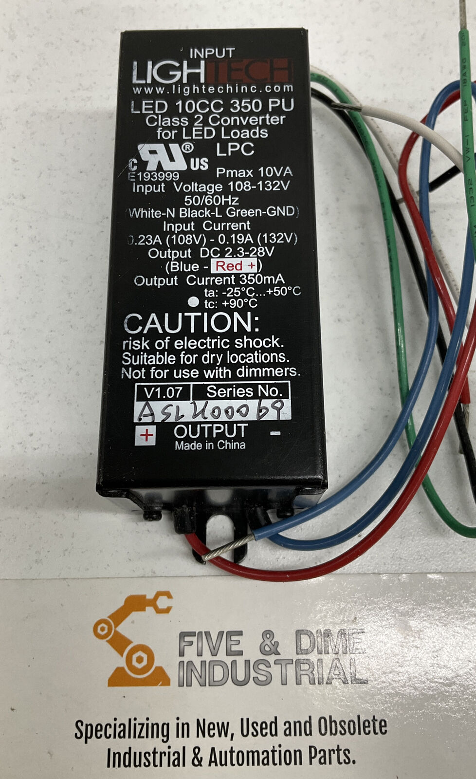 Lightech LED-10 Input 132V Output 28V Transformer (BL218)