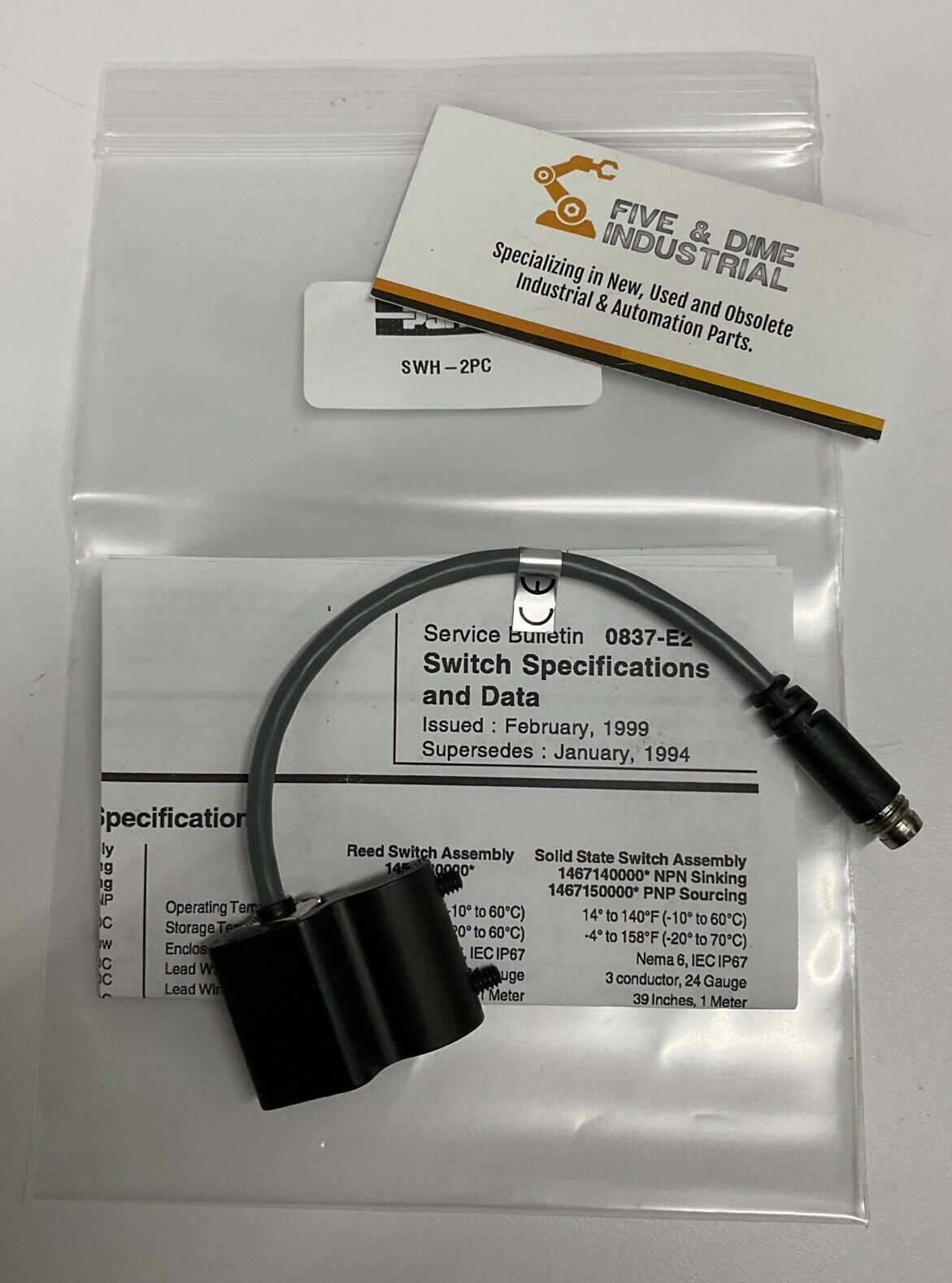 Parker SWH-2PC New 3-Pin Hall Effect Sensor (BL150)