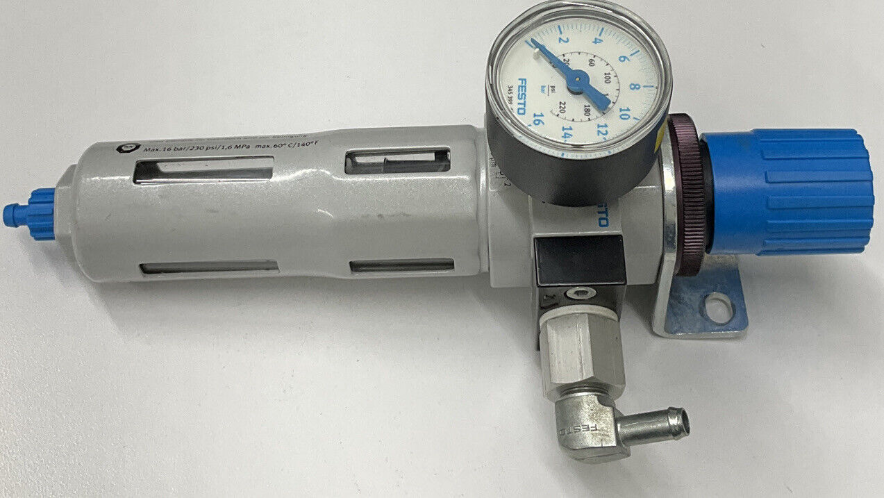 Festo LFR-D-5M-Min Pressure Regulator w/ Gauge Max 230 PSI (CL257)