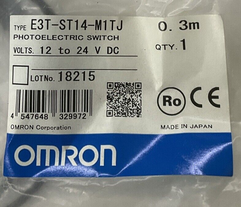 OMRON E3T-ST14-M1TJ New Photoelectric Switch 12-24 VDC 0.3M  (BL104)