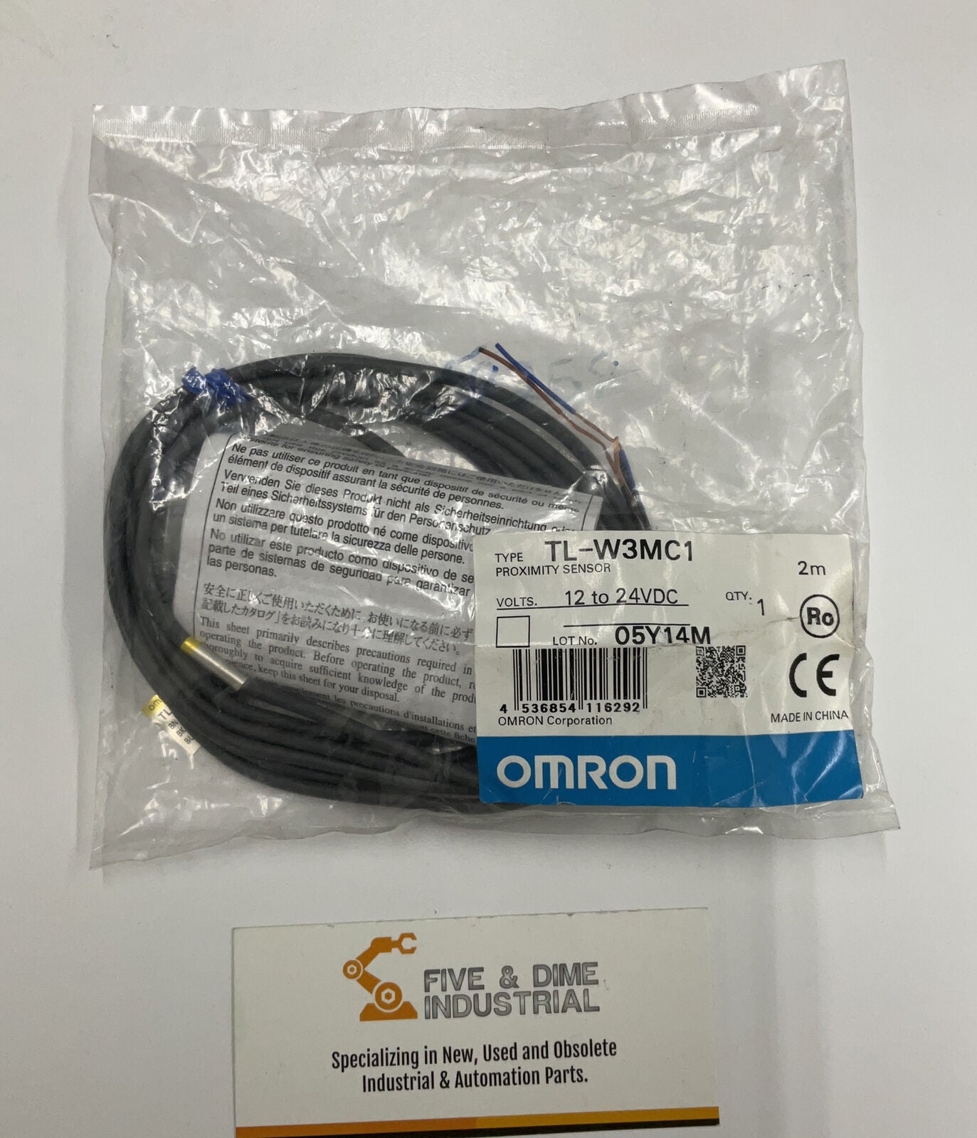 OMRON TL-W3MC1 New Proximity Sensor 2M 12/24VDC (BL249)