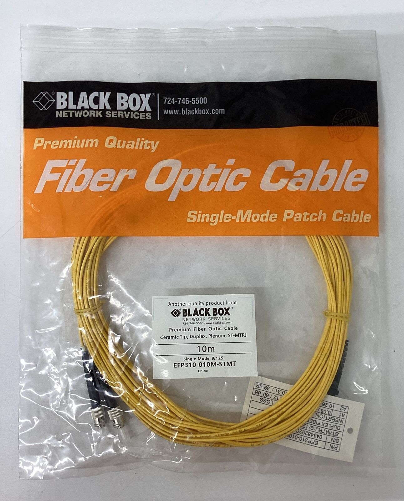 Black Box EFP310-010M-STMT Single-Mode Fiber Optic Cable 10-Meters (CBL157)