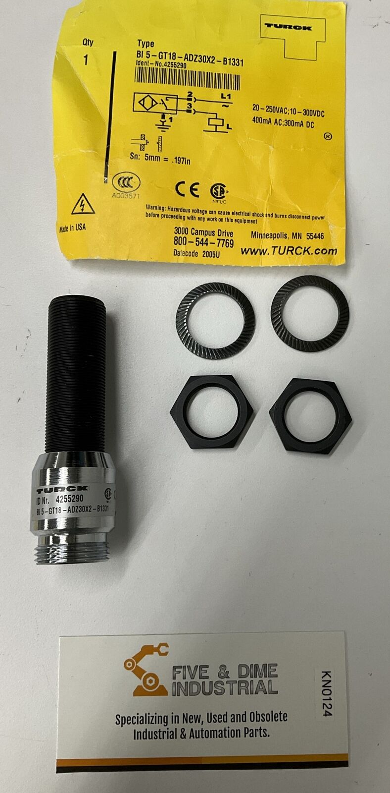 Turck BI 5-gt18-adz30x2-B1331  4255290 Sensor sn: 5mm (CL236)