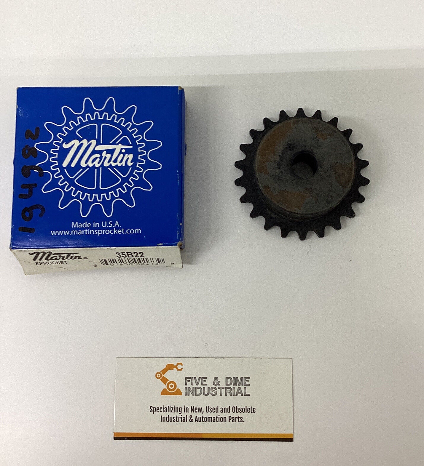 Martin 35B22  Bore to Size Sprocket  1/2'' Bore 22 teeth  (YE172)