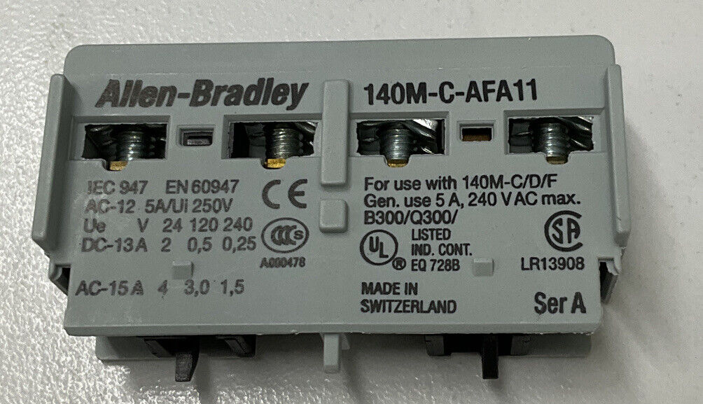 Allen Bradley 140M-C-AFA11 / 1N0, 1NC Auxiliary Contact (CL214)