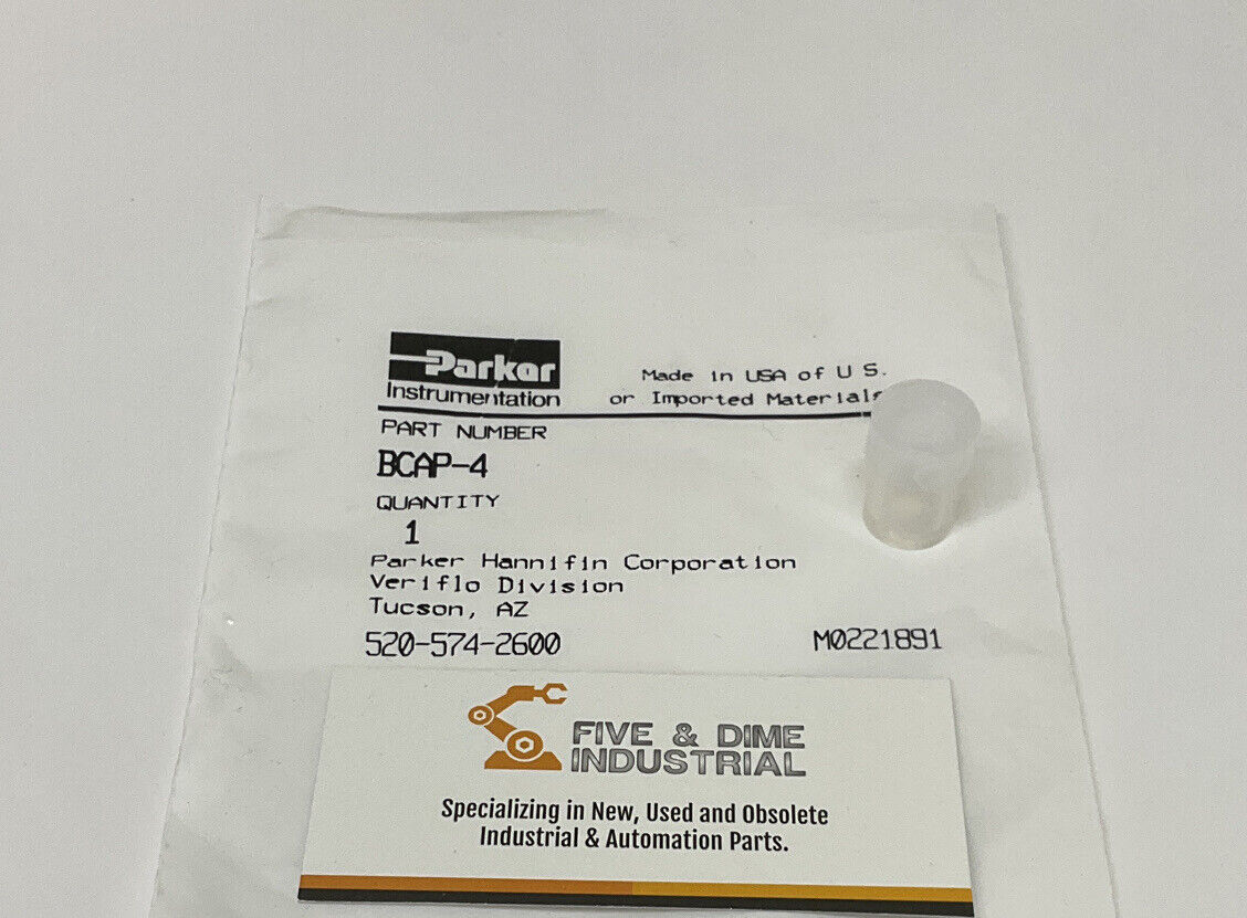 Parker BCAP-4 New ParFlare PFA Tube Cap 1/4" (GR179)