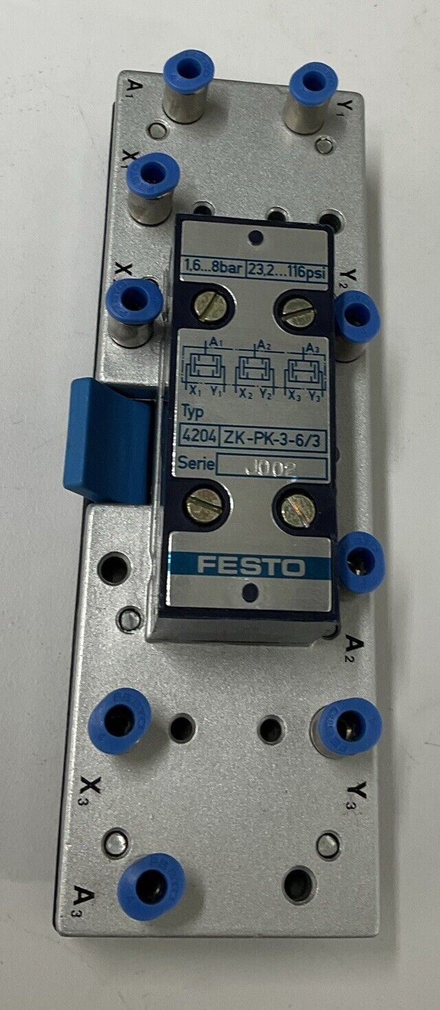 Festo 4204 ZK-PK-3-6/3 Valve with Base 152883 D.S-PPV-2K-6/3 (GR104)