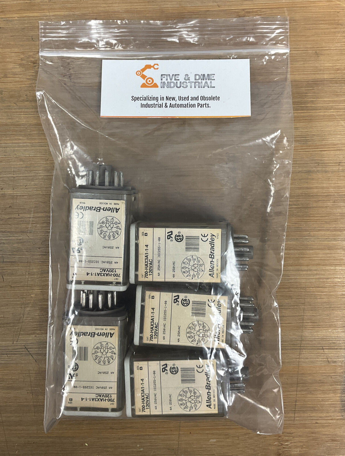 Allen Bradley 700-HAX3A 1-1-4 Lot of 5 120VAC (BK109)