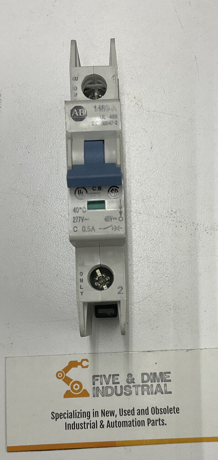 Allen Bradley New 1489-A1C005 Ser. A Din Mount Circuit Breaker 0.5 Amp (CL163)