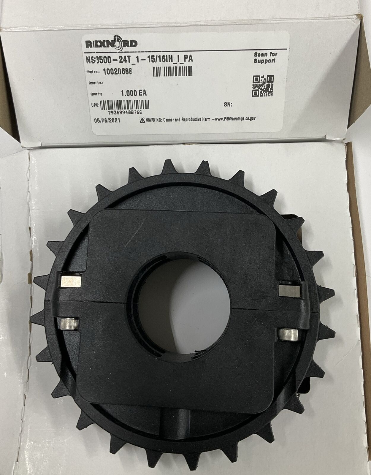 Rexnord 10028688 HS8500 Split Sprocket 1-15/16 Round Idler Bore 24 Teeth (BK171)