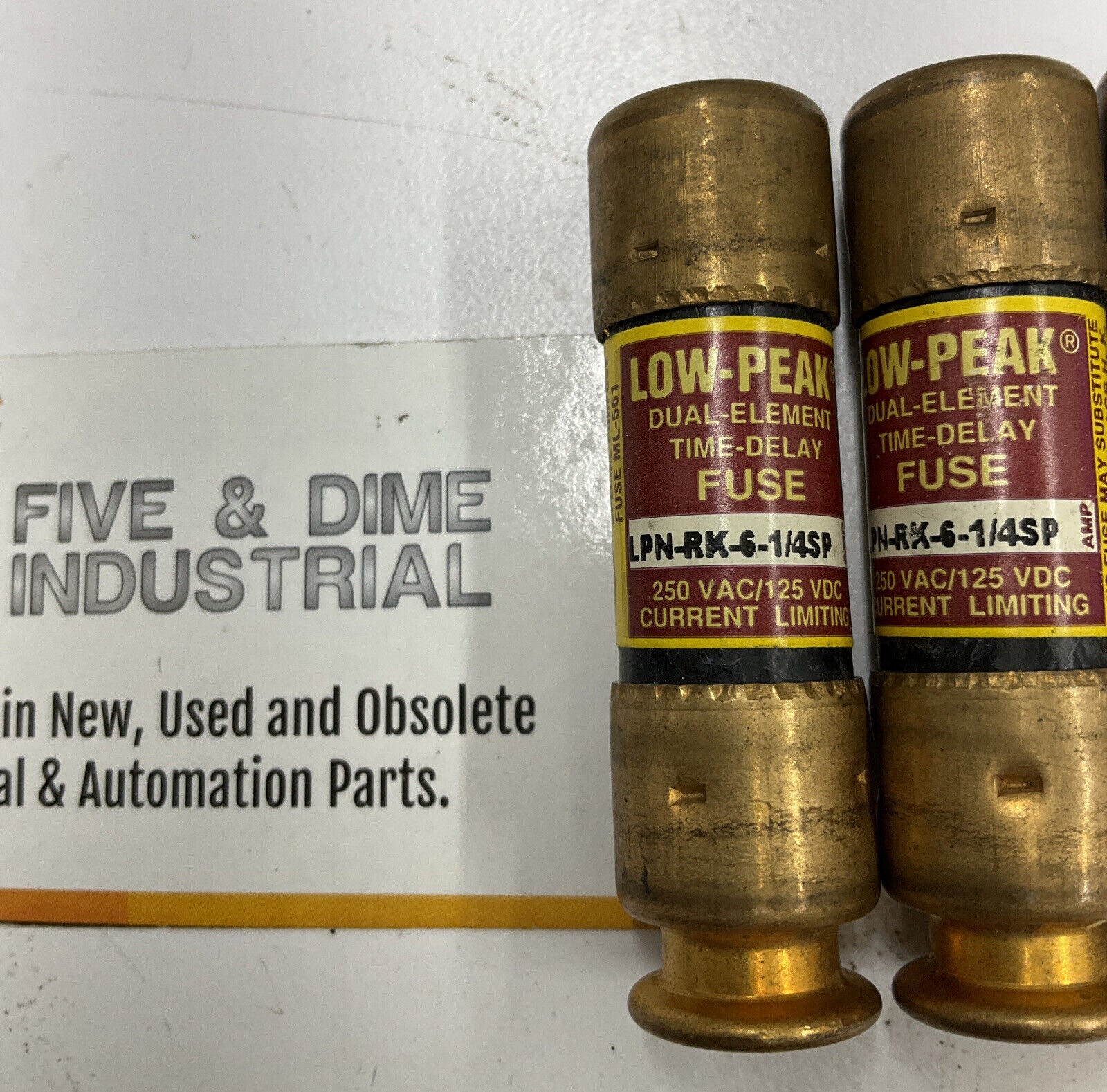 Bussmann Low-Peak  LPN-RK-6-1/4SP Lot of 3  New Fuses (RE100)