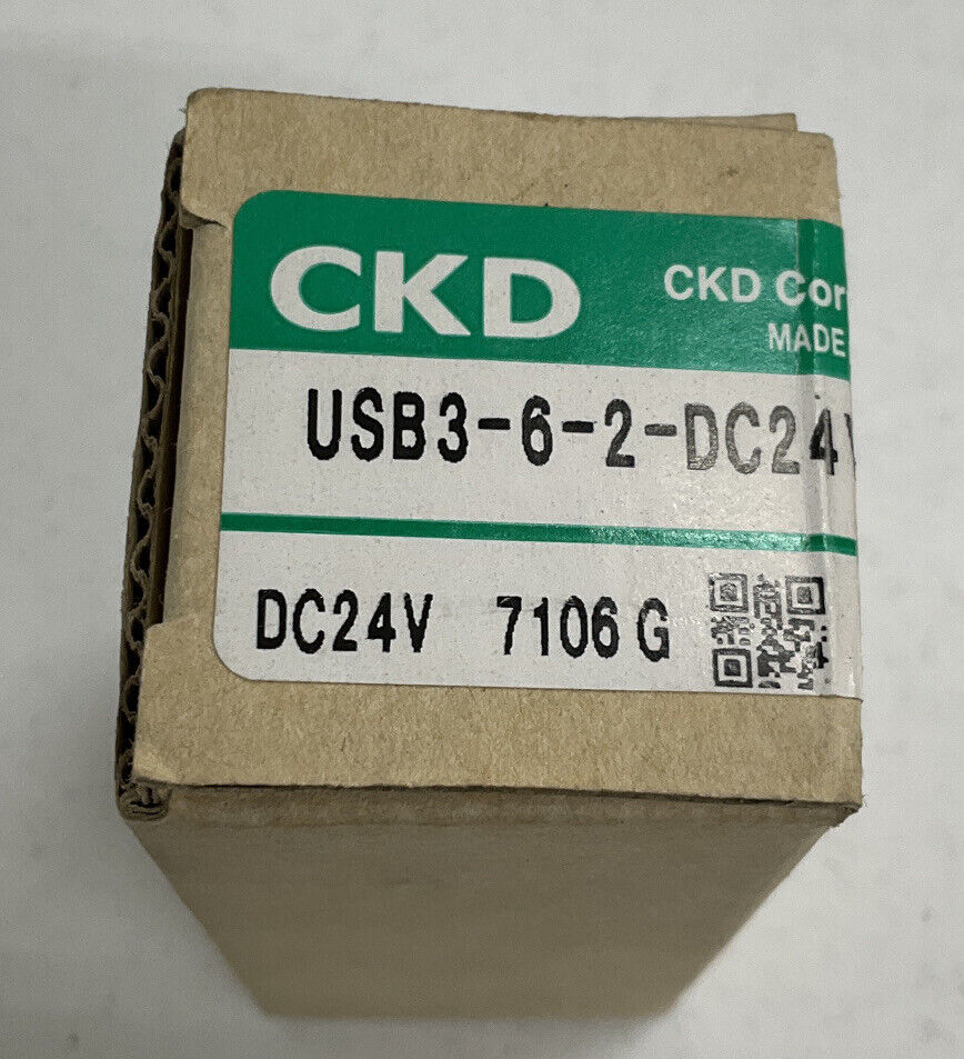 CKD USB3-6-2-DC24V New 24 Vdc Solenoid Valve (CL116)