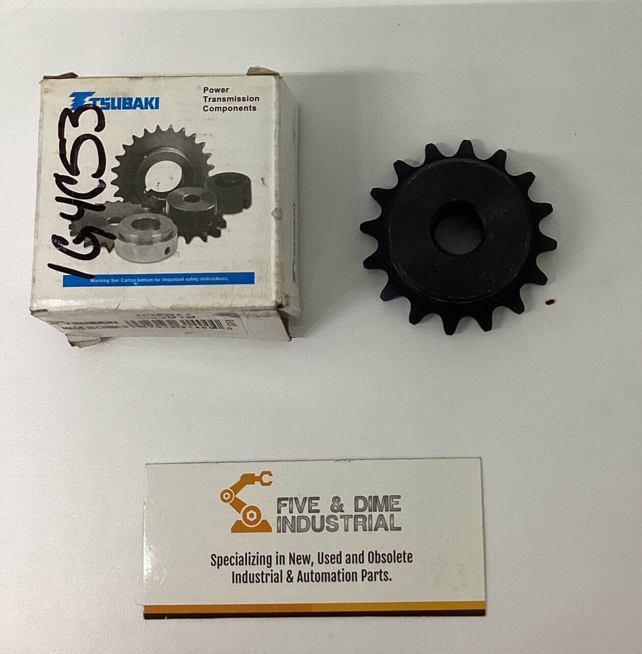 Tsubaki H35B16 New Bore to Size Sprocket  1/2'' Bore  16 teeth (YE177)