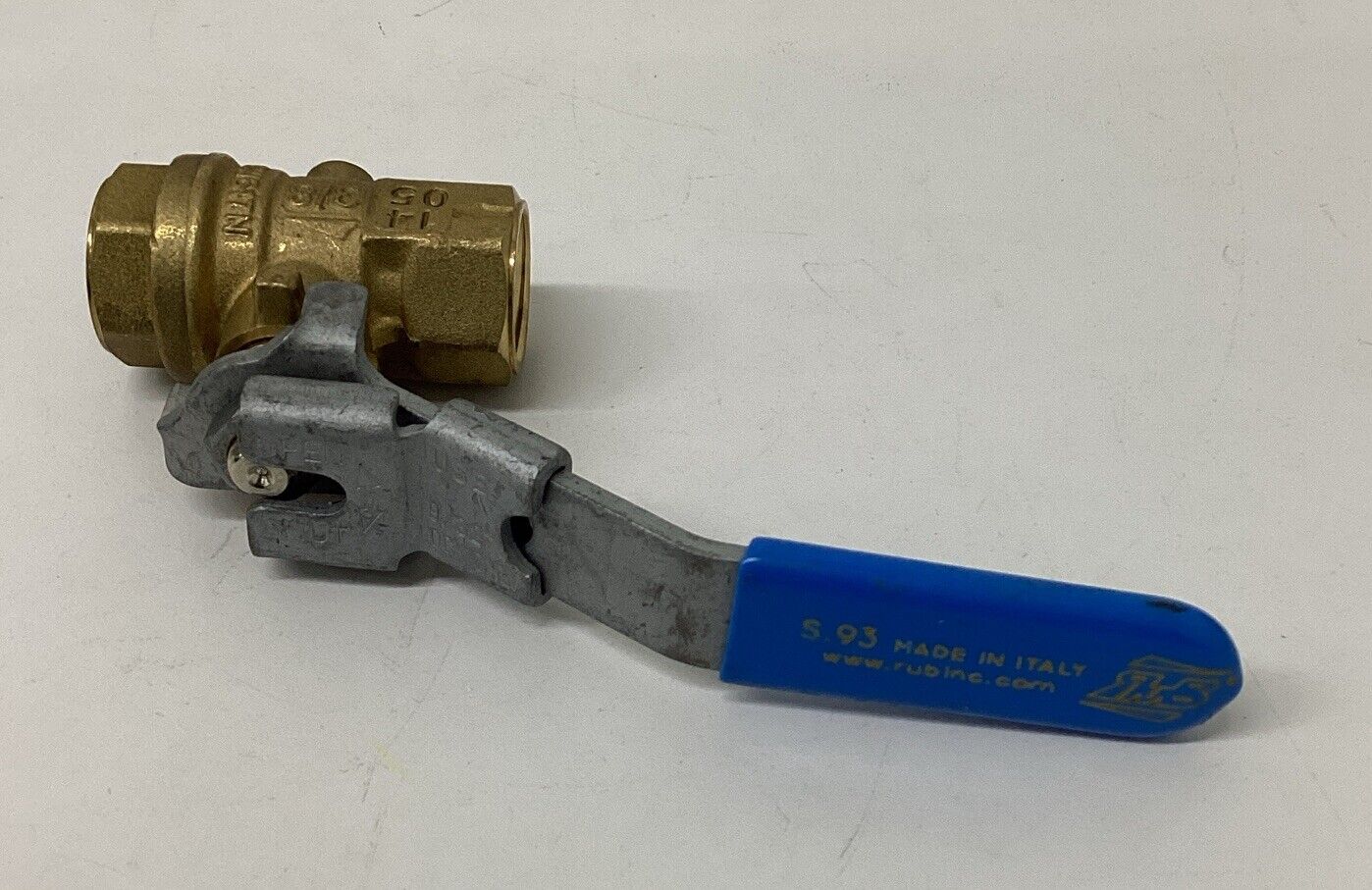 Rub S93C41  Brass Ball Valve Lockable Handle 3/8'' NPT Female (BK169) - 0